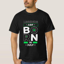 Camiseta de Aniversário Masculina Legends Are Born