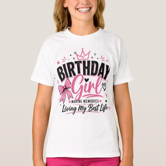 Camiseta de Aniversário para Adolescente (Frente)