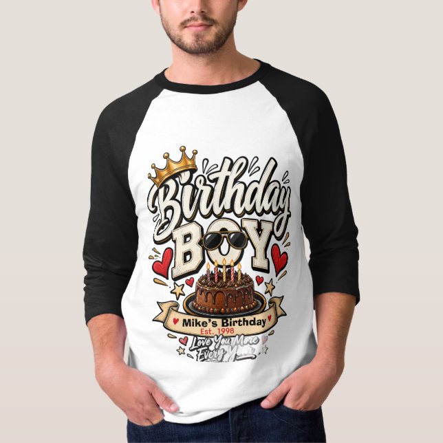 Camiseta de Aniversário para Namorado Presente par (Frente)