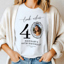 Camiseta de aniversário personalizada com foto 'Lo