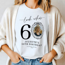 Camiseta de aniversário personalizada com foto 'Lo
