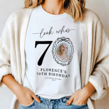 Camiseta de aniversário personalizada com foto 'Ol