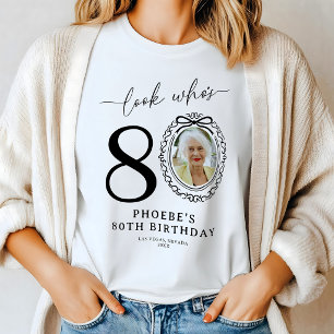 Camiseta de aniversário personalizada com foto 'Ol