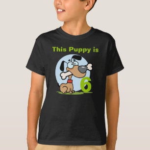 Camiseta de aniversário personalizável Puppy Dog