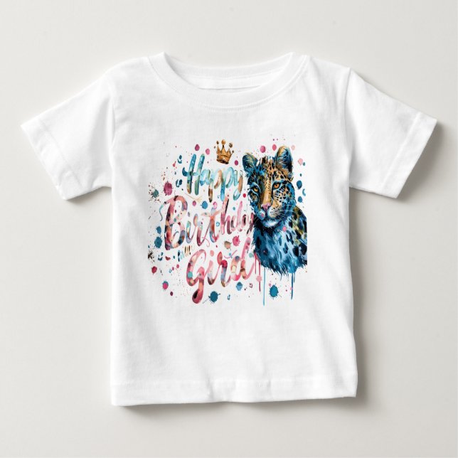 Camiseta de aniversário vintage para menina (Frente)