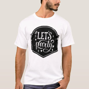 Camiseta de Aniversário Vintage vamos festejar