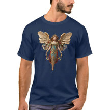 Camiseta de Anjo de Natal em Estilo Vintage