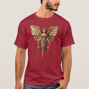 Camiseta de Anjo de Natal em Estilo Vintage