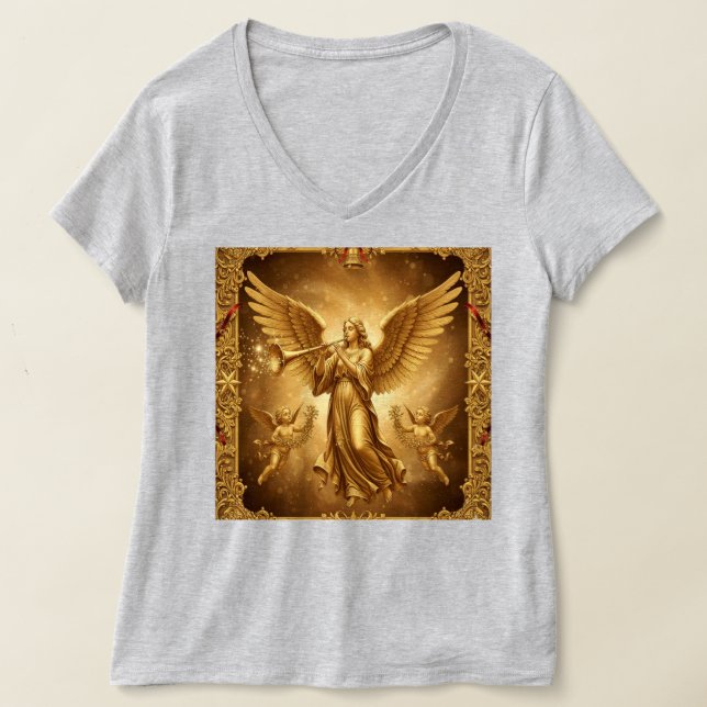 Camiseta de anjo dourada (Postura )