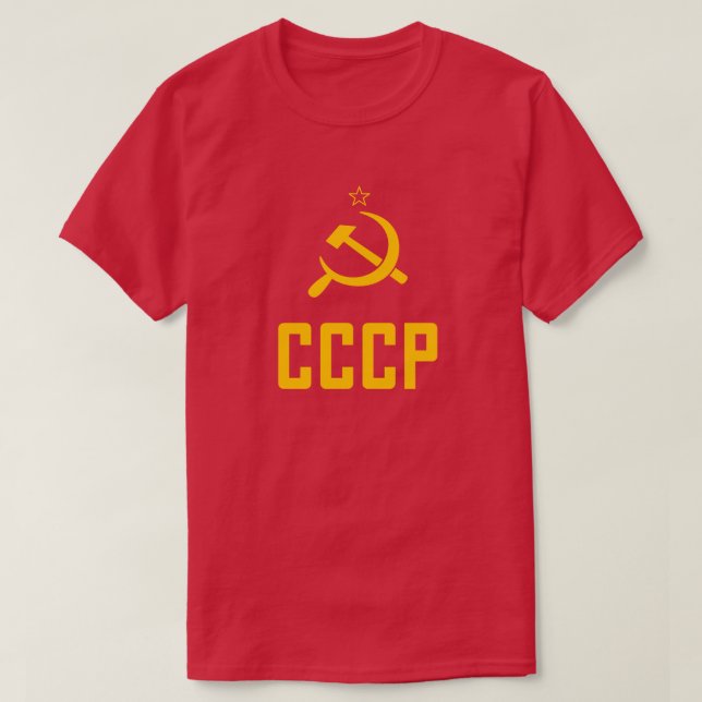 Camiseta de anos 80 da União Soviética CCCP USSR (Frente do Design)