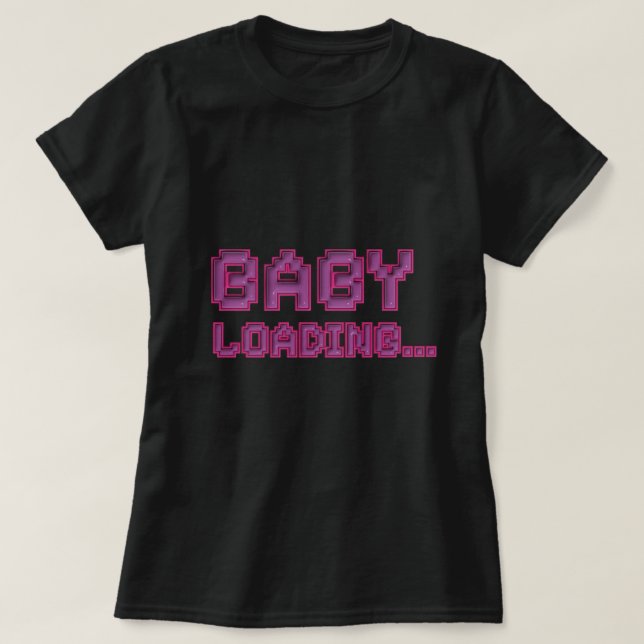 Camiseta de Anúncio de Gravidez Bebê Embarcando (Frente do Design)