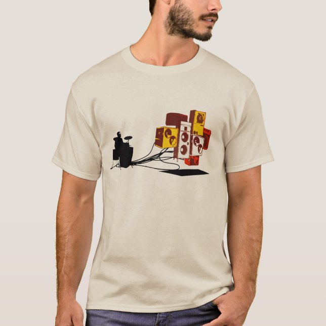 Camiseta Dê ao baterista algum! T-shirt (Frente)