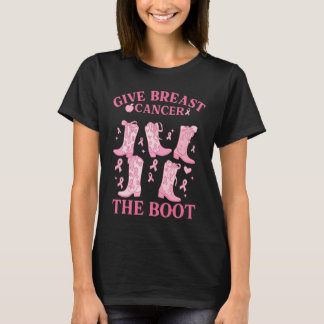 Camiseta Dê ao Câncer de Mama o Boot Laço Rosa 