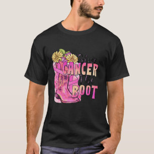 Camiseta Dê Ao Cancer O Boot Cowboy E O Sunflower Brey C