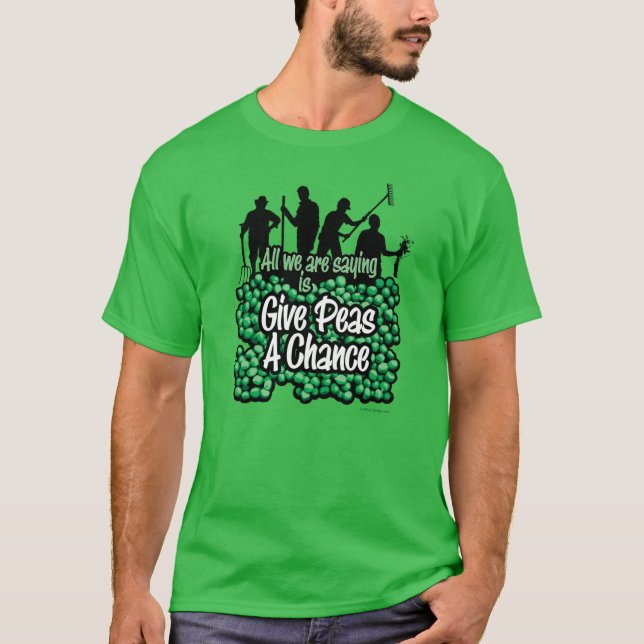 Camiseta Dê Ao Peas Uma Chance De T-Shirt (Frente)