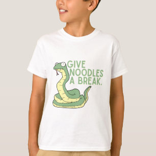 Camiseta Dê aos macarrões um cobra bonitinho