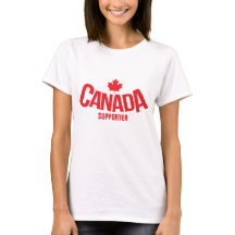 Camiseta de apoio às damas do Canadá