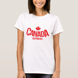 Camiseta de apoio às damas do Canadá