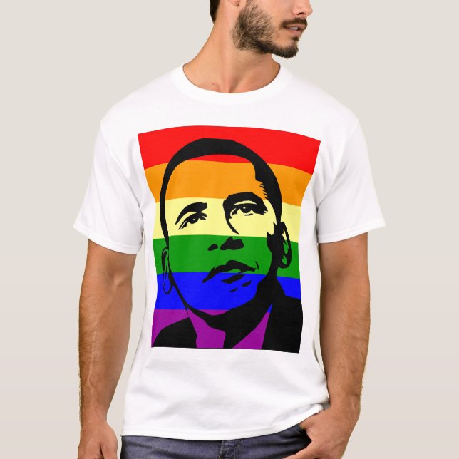 Camiseta De "apoio do casamento gay Obama " (Frente)