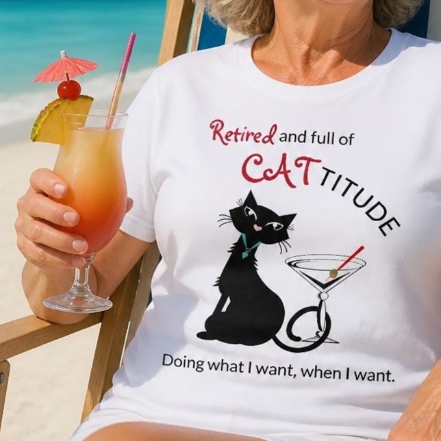 Camiseta de Aposentadoria Cattitude (Criador carregado)