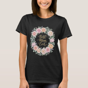 Camiseta de Aquarela Floral Melhor Mãe de Todos os