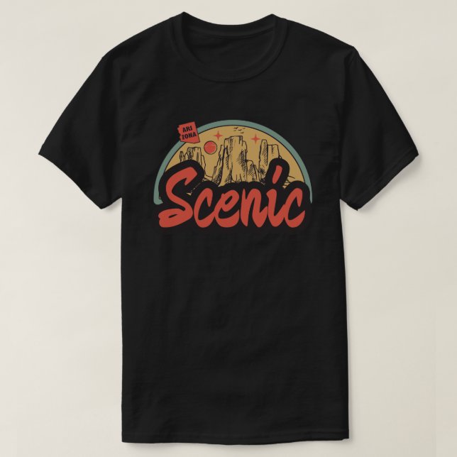 Camiseta de Arizona Cênica (Frente do Design)