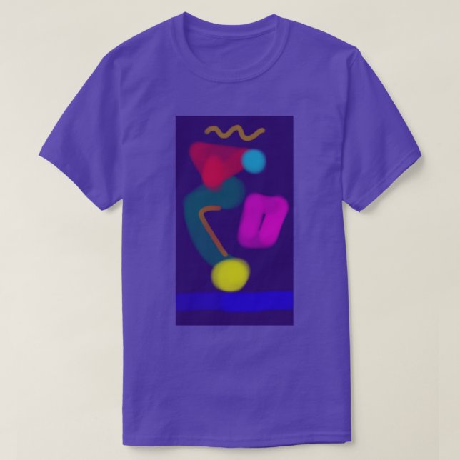 Camiseta de Arte Abstrata Colorida (Frente do Design)