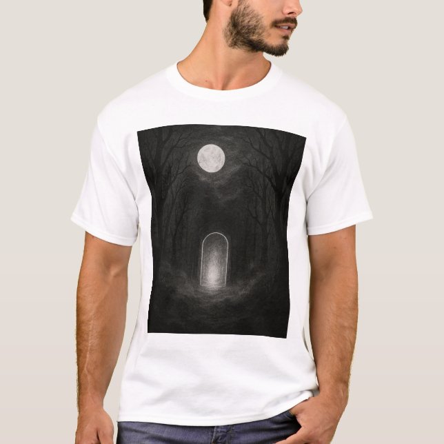 Camiseta de Arte Abstrata Escura (Frente)