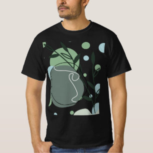 Camiseta de Arte Botânica Minimalista