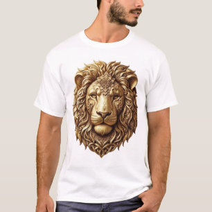 Camiseta de Arte com Ornamento Tribal de Cabeça de