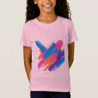 Camiseta de Arte com Pincelada Abstrata – Minima V
