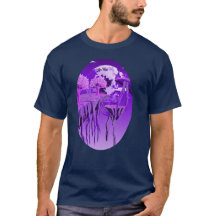 Camiseta de Arte da Natureza Estética – Céu Roxo S