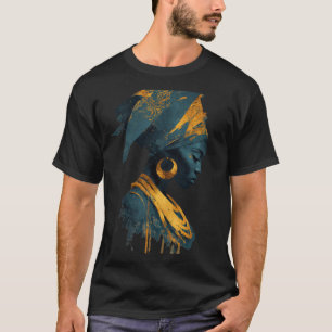 Camiseta de Arte da Rainha Afrocêntrica - Deusa Af