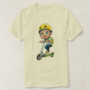 Camiseta de arte de anime de menino skatista legal