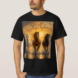 Camiseta de arte de cavalo minimalista premium ADO