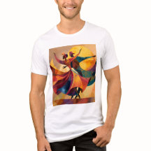 Camiseta de Arte de Dança de Casal Africano
