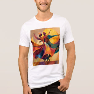 Camiseta de Arte de Dança de Casal Africano