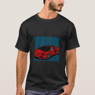 Camiseta de Arte de Desempenho de Carro Esportivo