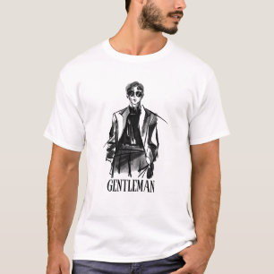 Camiseta de Arte de Esboço de Moda Masculina - Hom