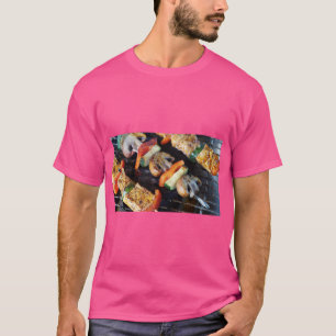 Camiseta de Arte de Espeto de Carne Grelhada
