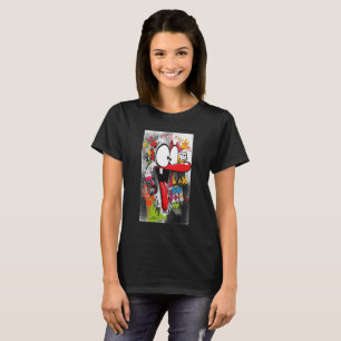 Camiseta de Arte de Grafite de Desenho Animado Lou