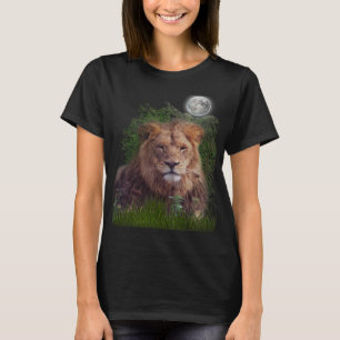 Camiseta de arte de leão