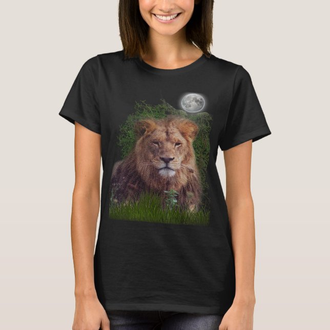 Camiseta de arte de leão (Frente)