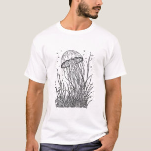Camiseta de Arte de Linha de Água-Viva – Desi do O