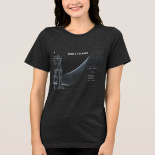 Camiseta de Arte de Linha Estrutural Minimalista