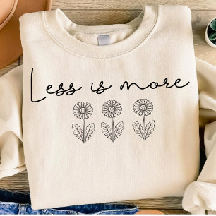 Camiseta de Arte de Linha Floral Minimalista Menos