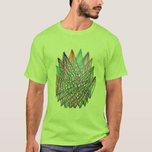 Camiseta de Arte de Linha Geométrica Abstrata
