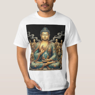 Camiseta de Arte de Meditação Gautam Buddh - Dha P