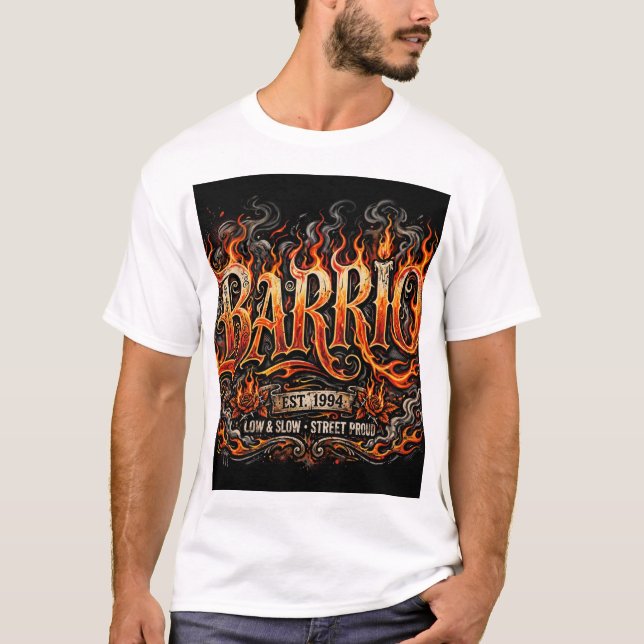 Camiseta de Arte de Rua Chicano - Design Urbano Ba (Frente)