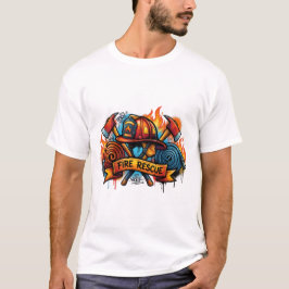 Camiseta de Arte de Rua com Grafite de Resgate de 